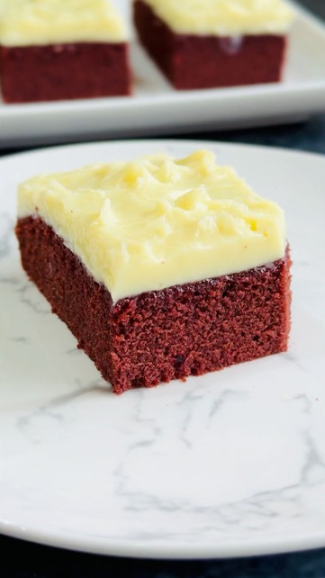 Easy red velvet brownies with a rich and fudgy texture