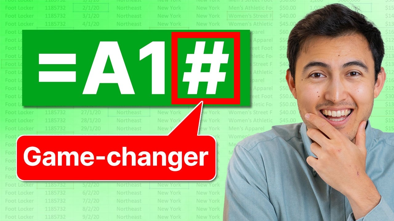 Make Excel formulas dynamic with the hash sign