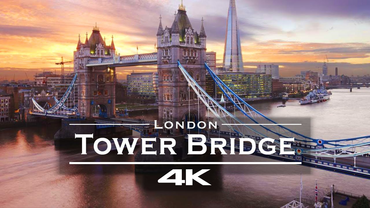 Tower Bridge London from above in stunning 4K