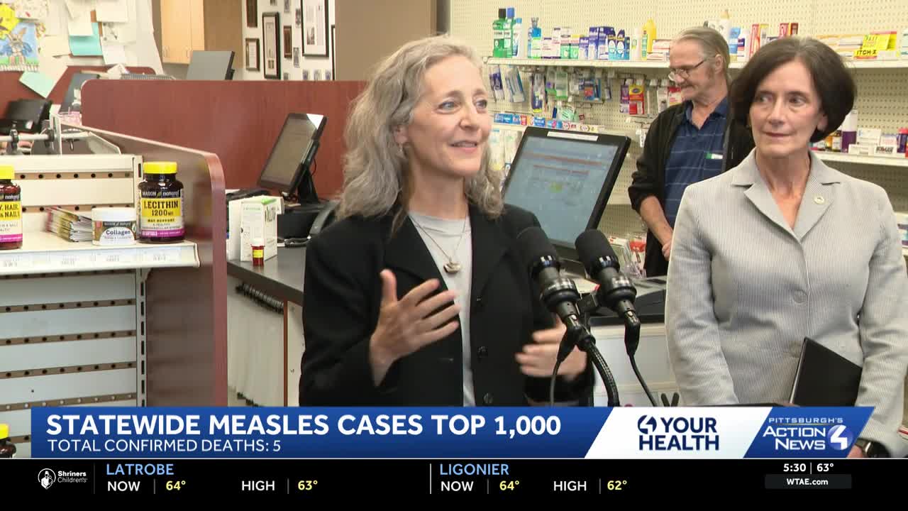 Pennsylvania passes 1,000 measles cases as health secretary visits ...