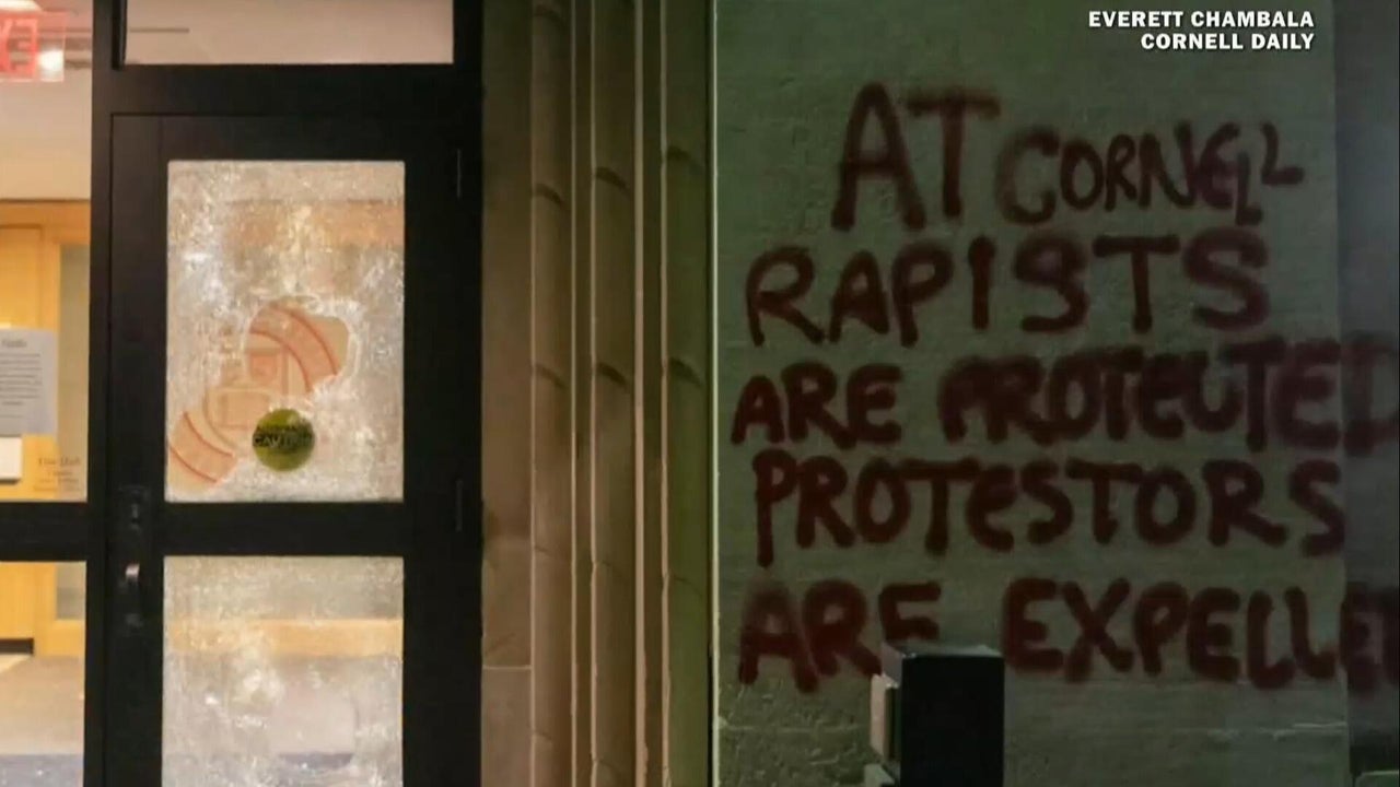 Cornell students vandalize on-campus wall over university's handling of ...