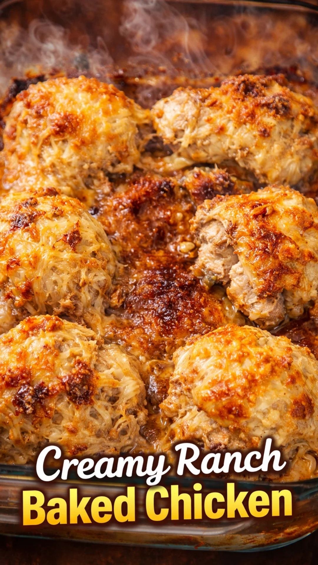 Creamy ranch baked chicken dinner