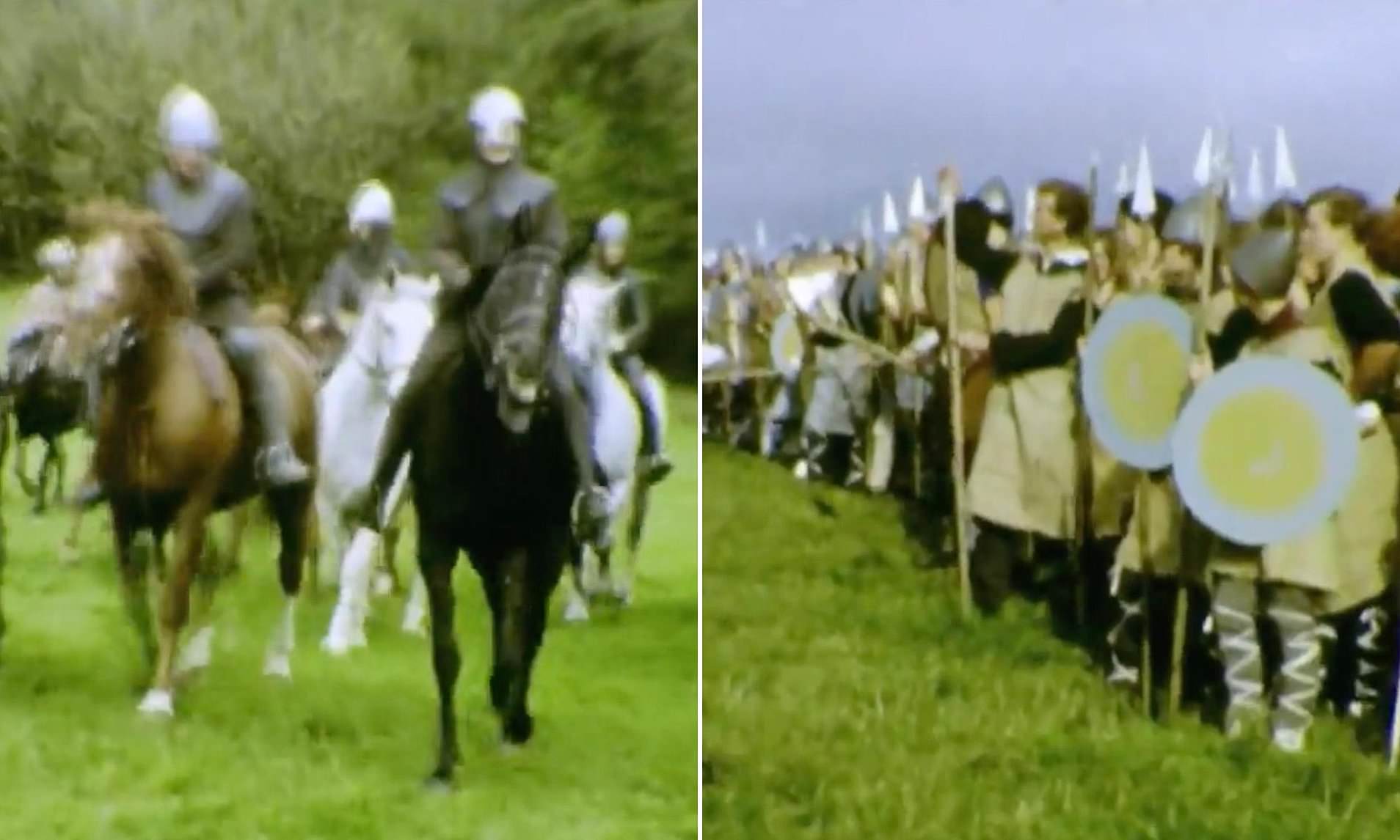 Time capsule film of first re-enactment of Battle of Hastings is ...