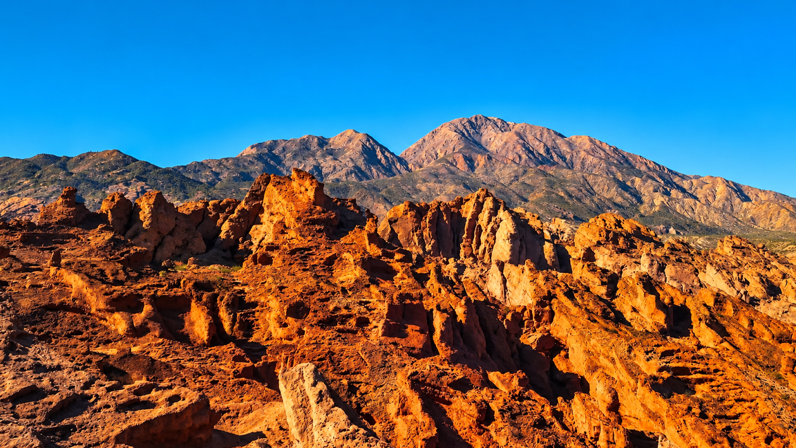 These strange rock formations rise from the desert