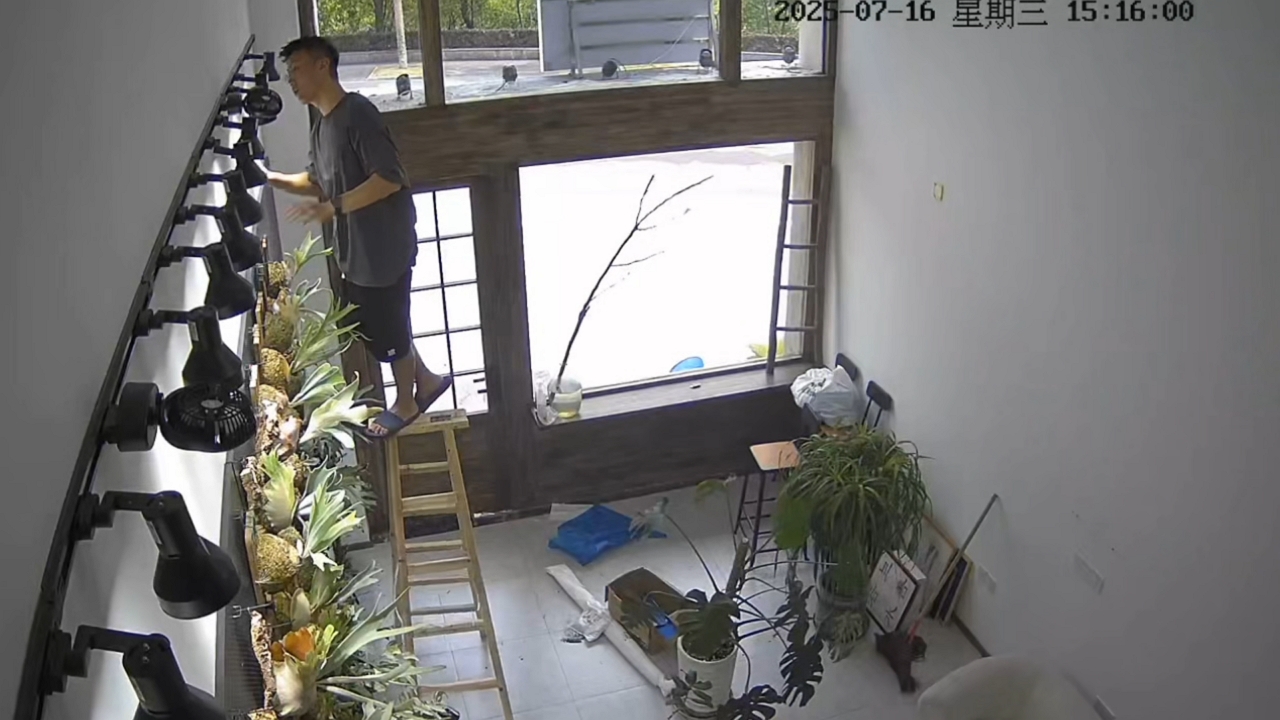 Man slips and falls from ladder while checking wall fan in Zhejiang