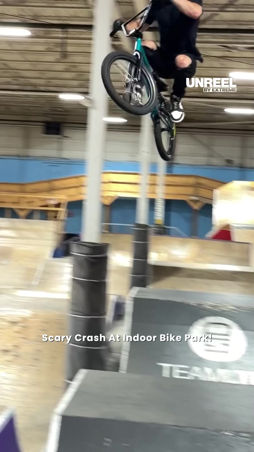 BMX ramp crash in the Boiler Room | Extreme indoor bike park fail!
