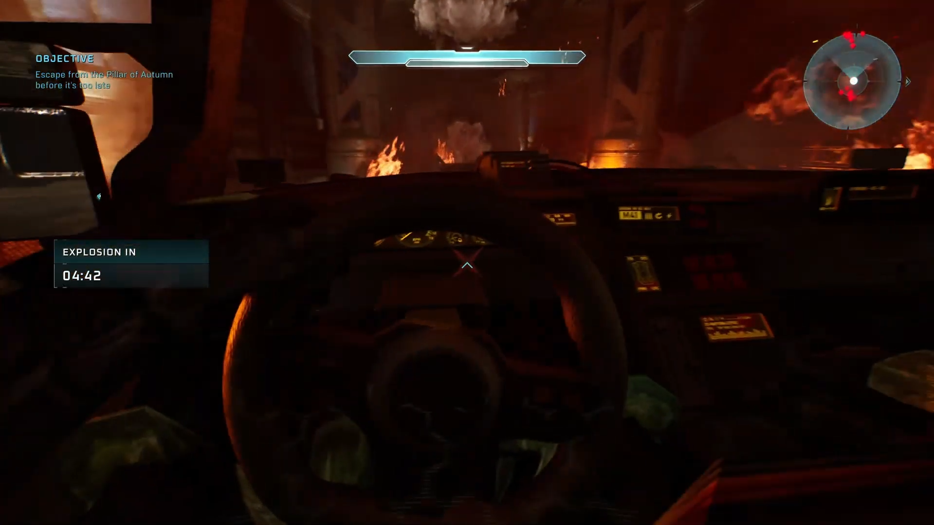 Halo campaign evolved first person Warthog run gameplay