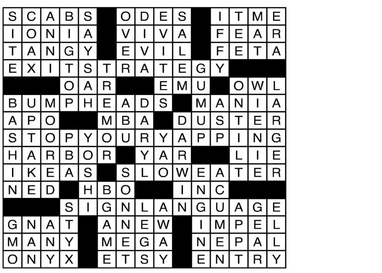 Puzzle solutions for Tuesday, Oct. 6, 2026
