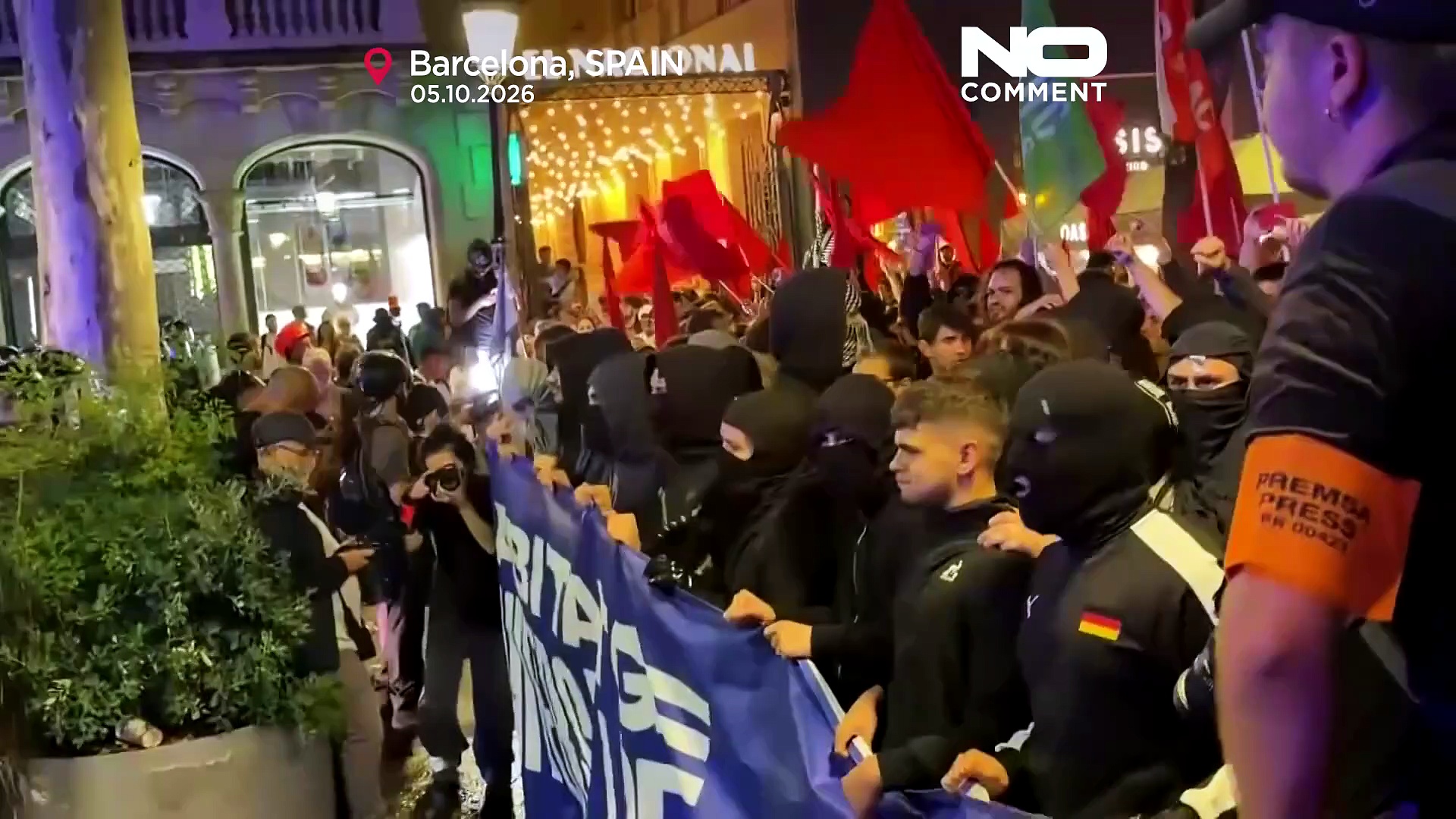 Housing protest turns violent in Barcelona with fires and arrests