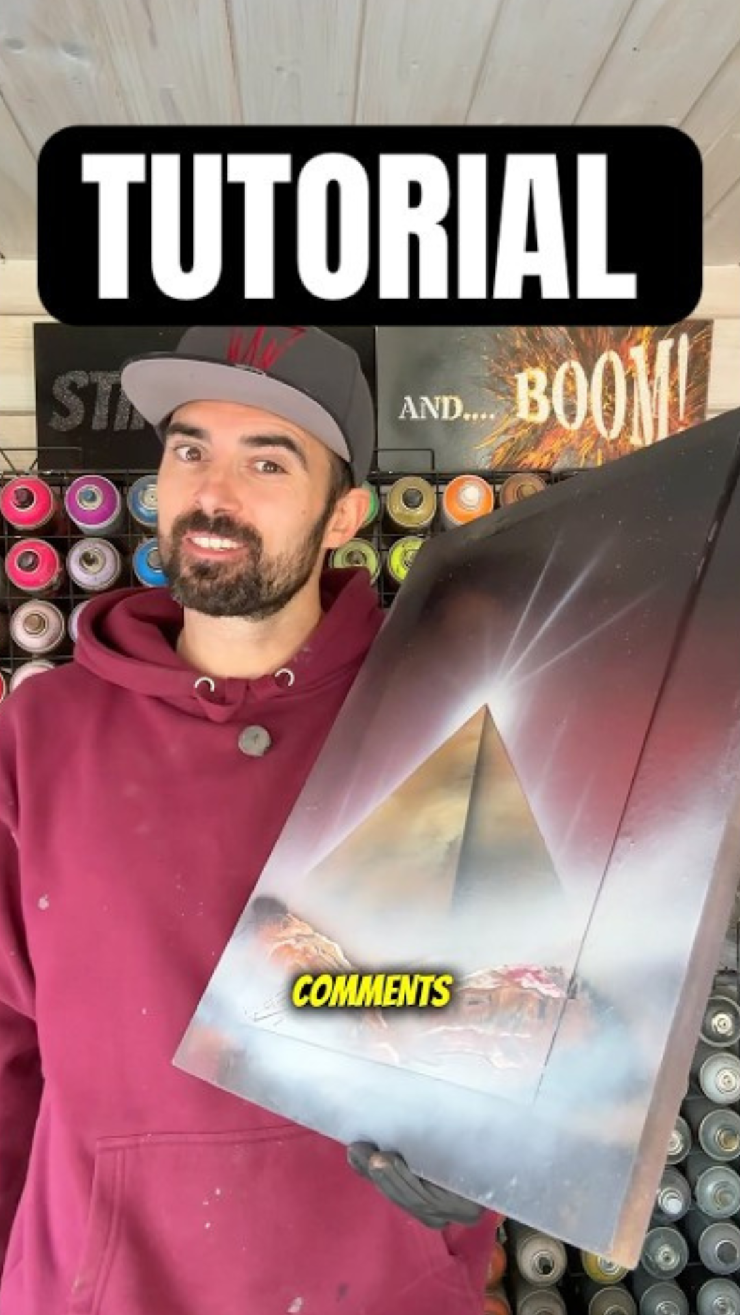 How to create pyramid art with spray paint