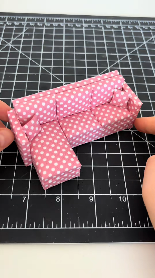 Adding unique textures to handmade dollhouse furniture