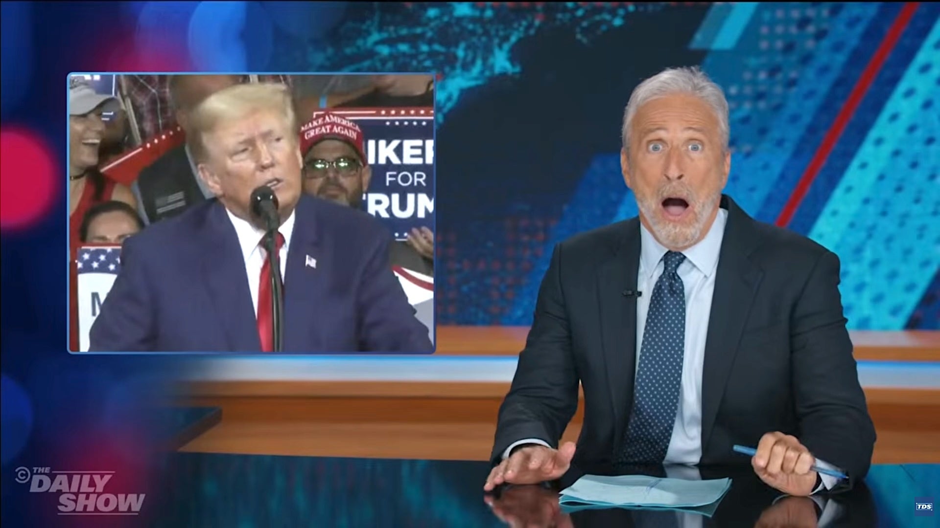 I did not know!: Jon Stewart stunned by true Trump rally confession