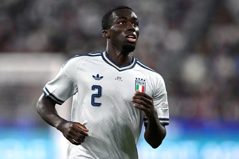 Michael Kayode of Italy looks during the UEFA Nations League 2026/27 group phase match between France and Italy
