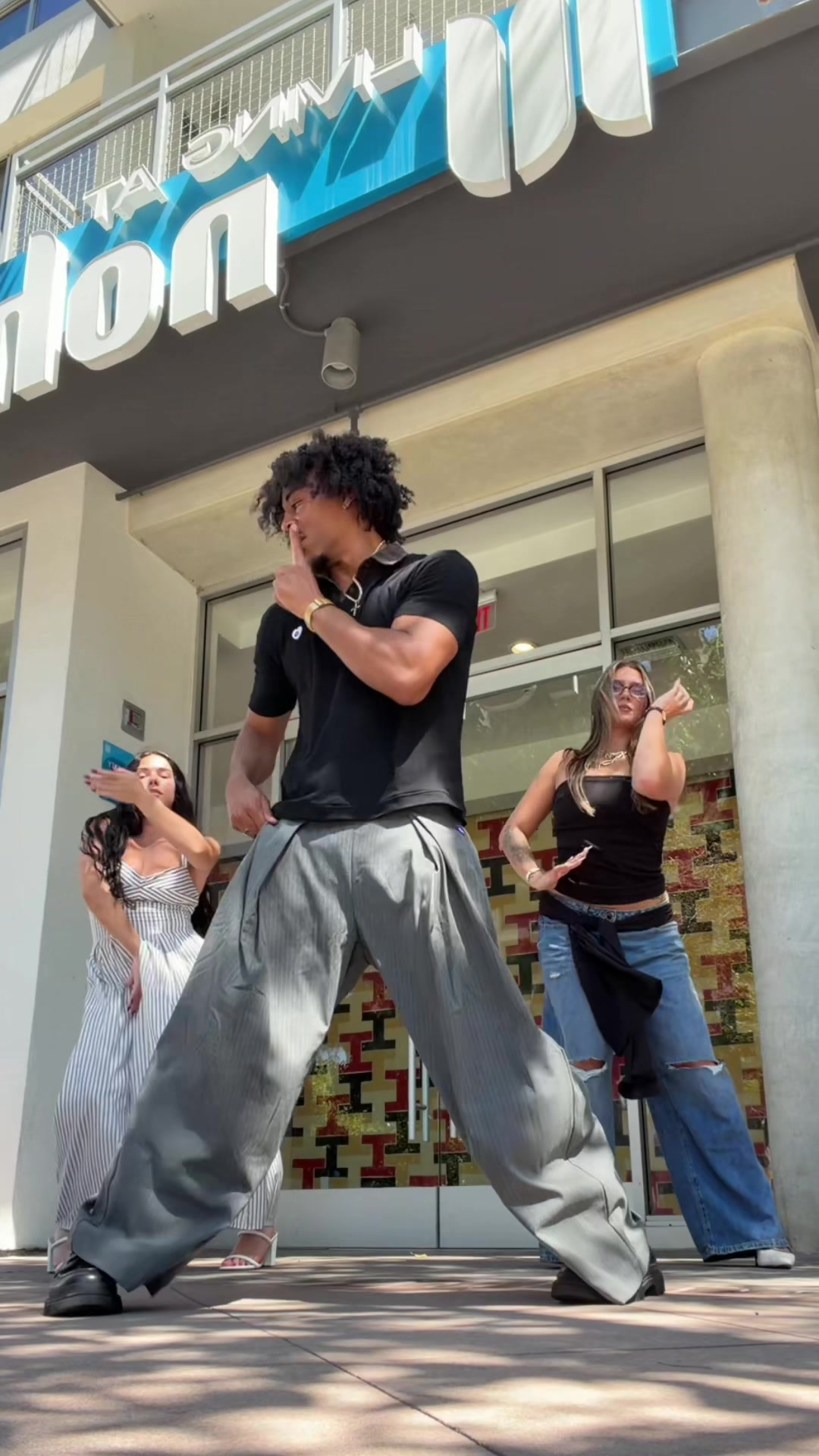 Streetwear fashion expressed through dance movements