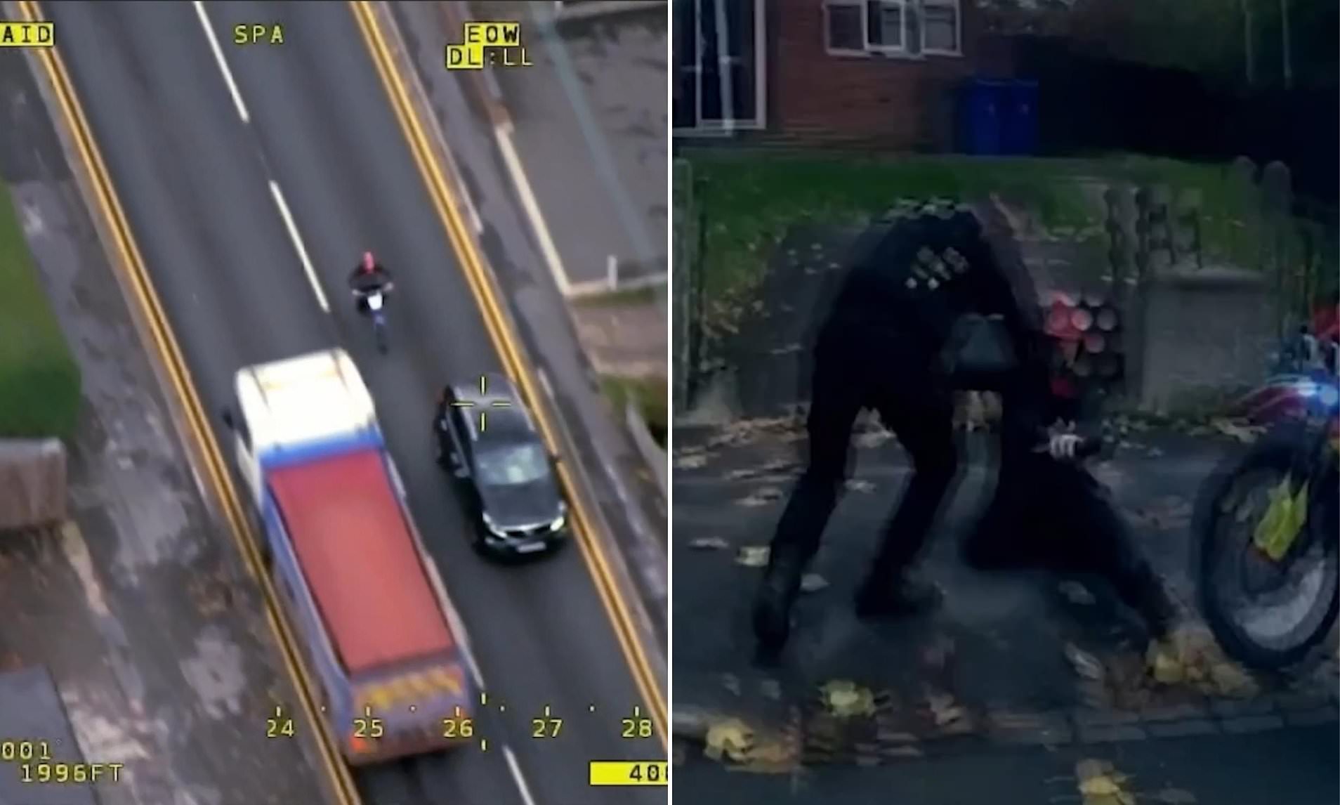 Moment reckless motorcyclist tells police 'it was just a bit of fun ...