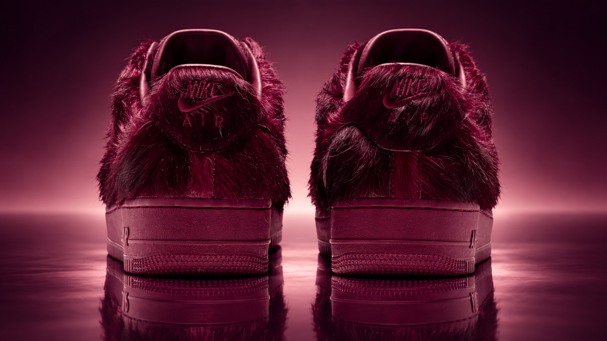 Nike Air Force 1 low team red pony hair release details