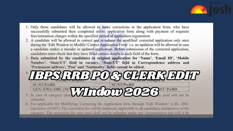 IBPS RRB clerk & PO form correction 2026: Check dates, fees, steps to ...