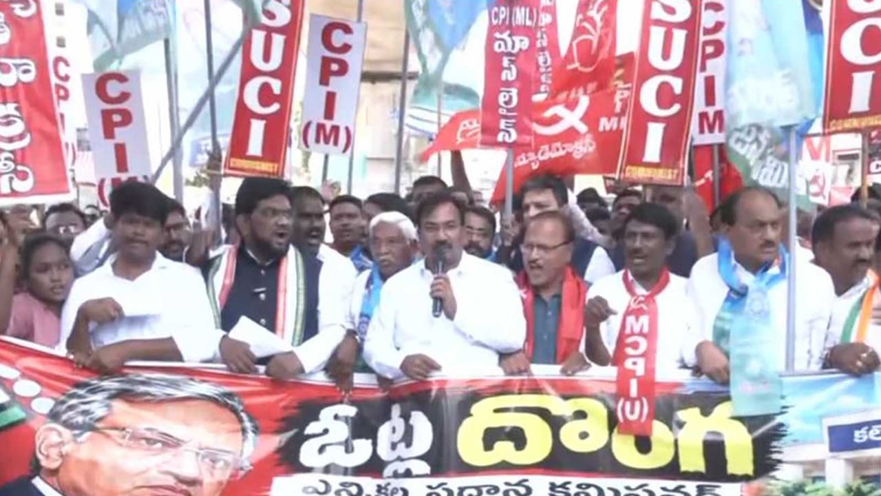 India bloc protests in Hyderabad, demands CEC Gyanesh Kumar's ouster