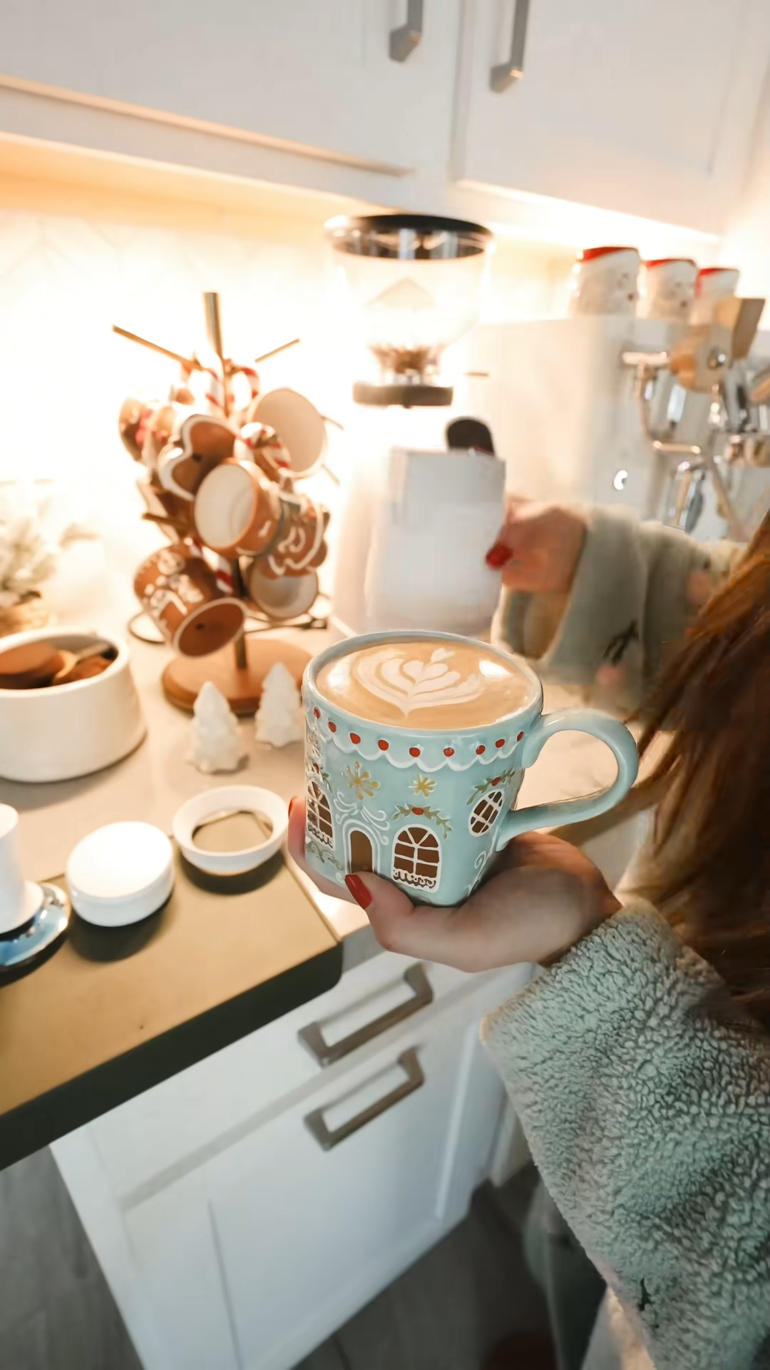 Morning routine starts with quiet coffee moment