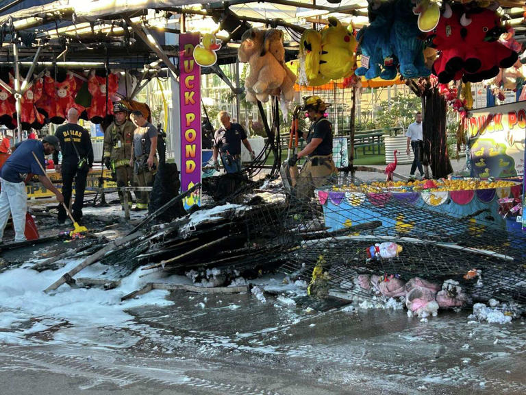 Fire damages midway game at State Fair of Texas in Dallas