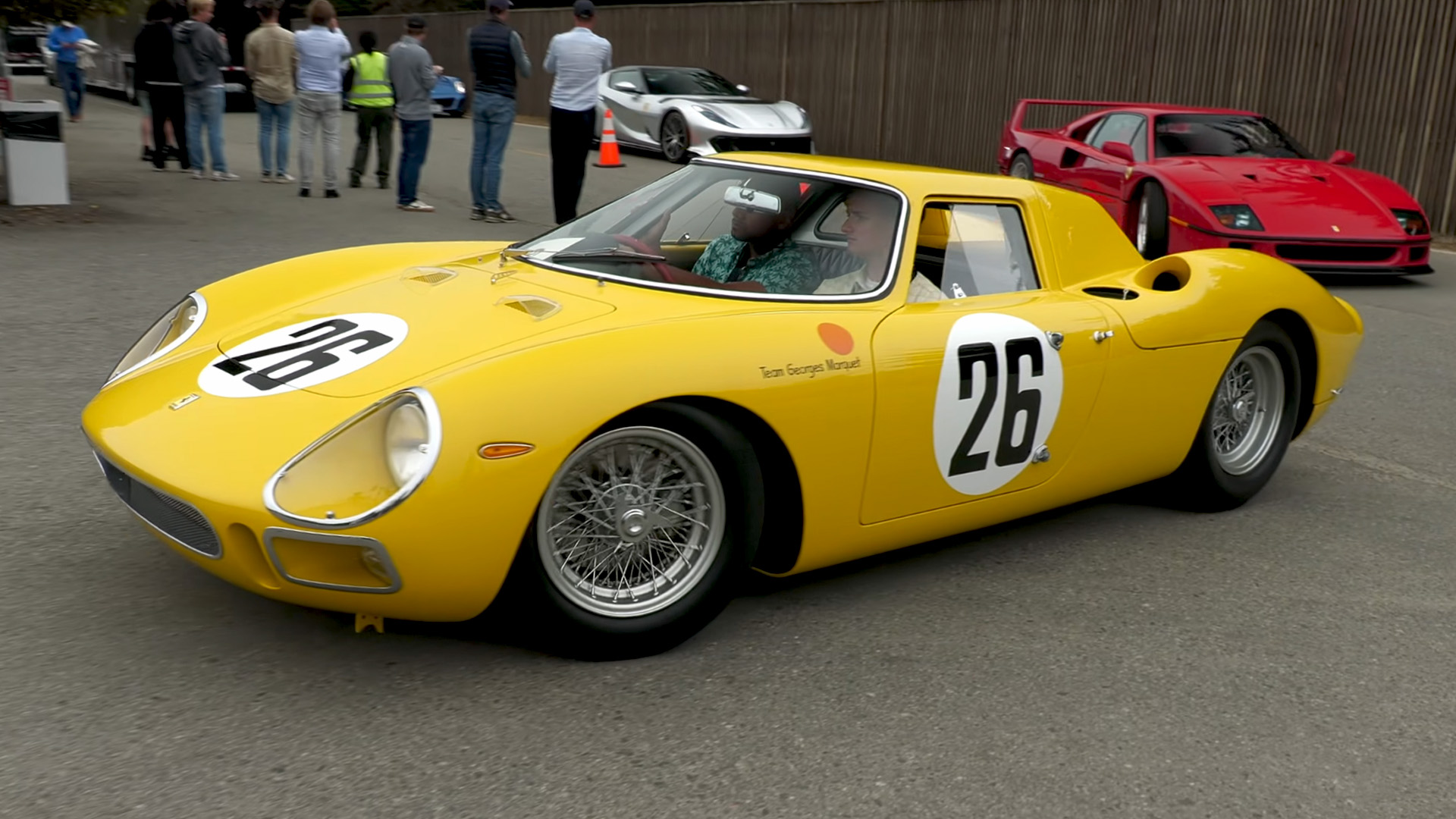 Rare supercars and legendary classics accelerating in Monterey