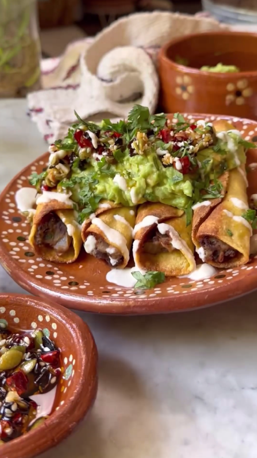 How simple ingredients create delicious crispy vegan flautas