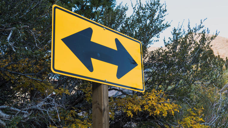 What Does A Rectangular Road Sign With Two Arrows Pointing Left & Right ...