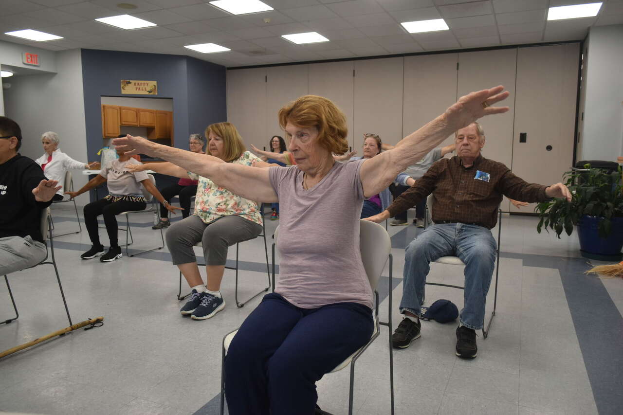 Chair yoga helps Glen Carbon seniors build strength, balance and peace