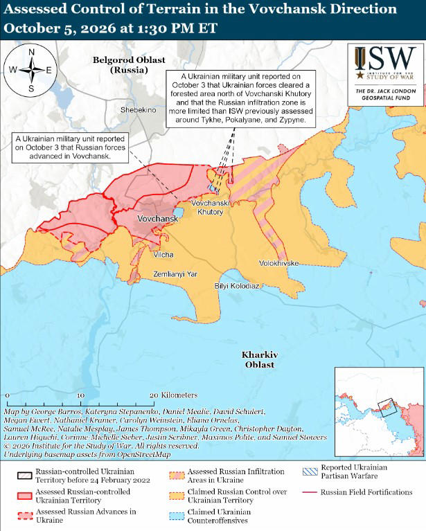 Ukrainian forces push Russians back in Kharkiv region and clear area — ISW