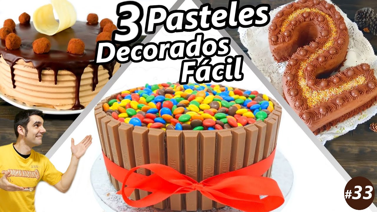 3 recetas de pasteles decorados fáciles y deliciosos