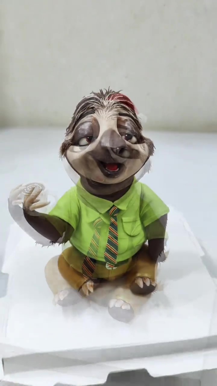 Adorable sloth cake brings a sleepy cartoon character to life