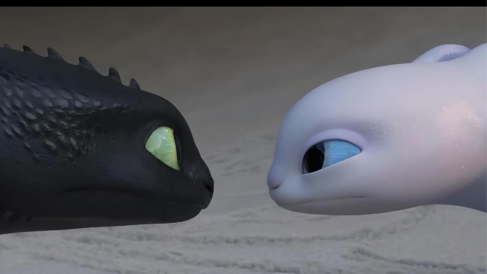 Toothless tries to woo Light Fury in The Hidden World (2019)