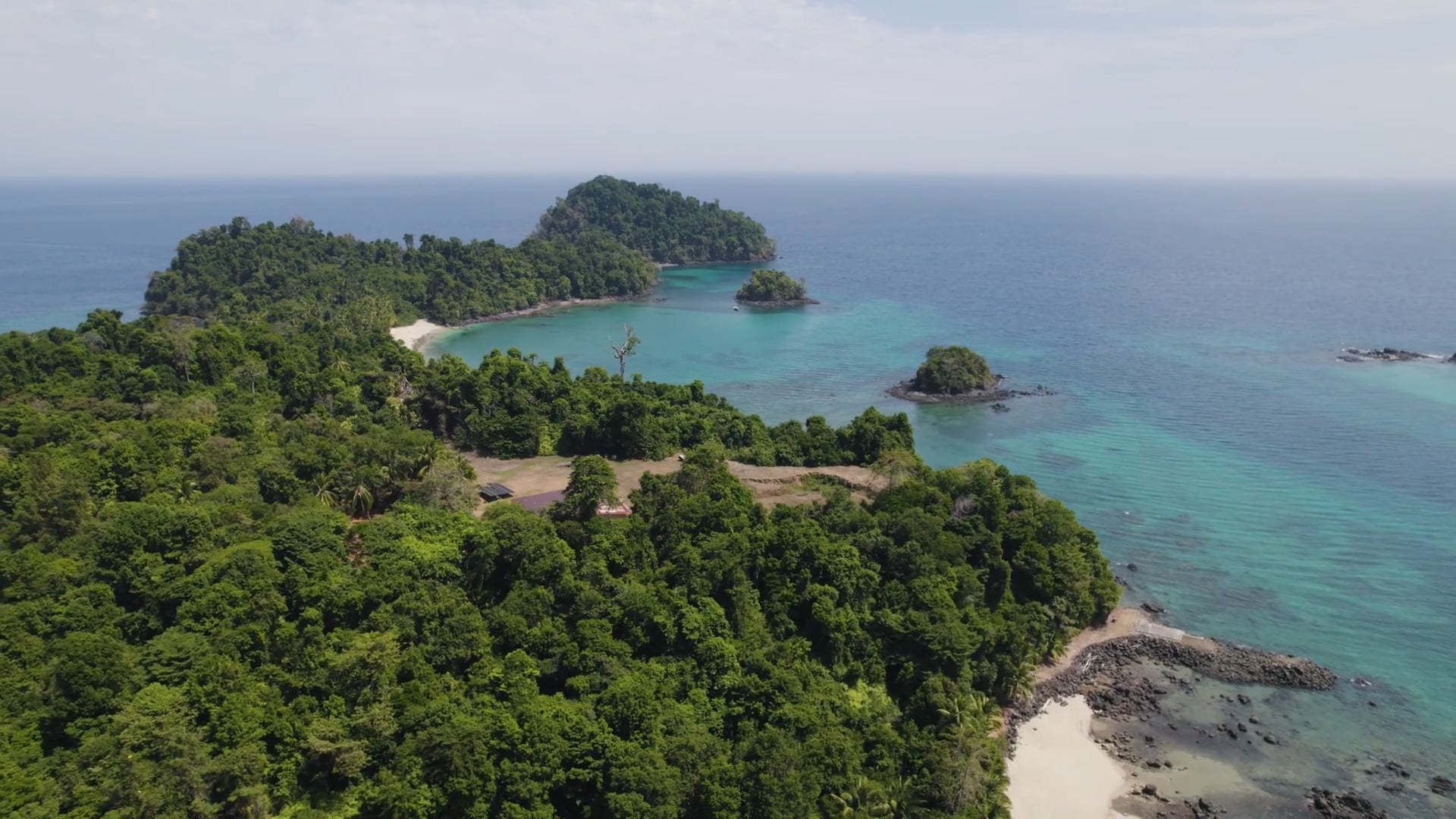 Drone tour of untouched Pacific wilderness in Coiba Island, Panama