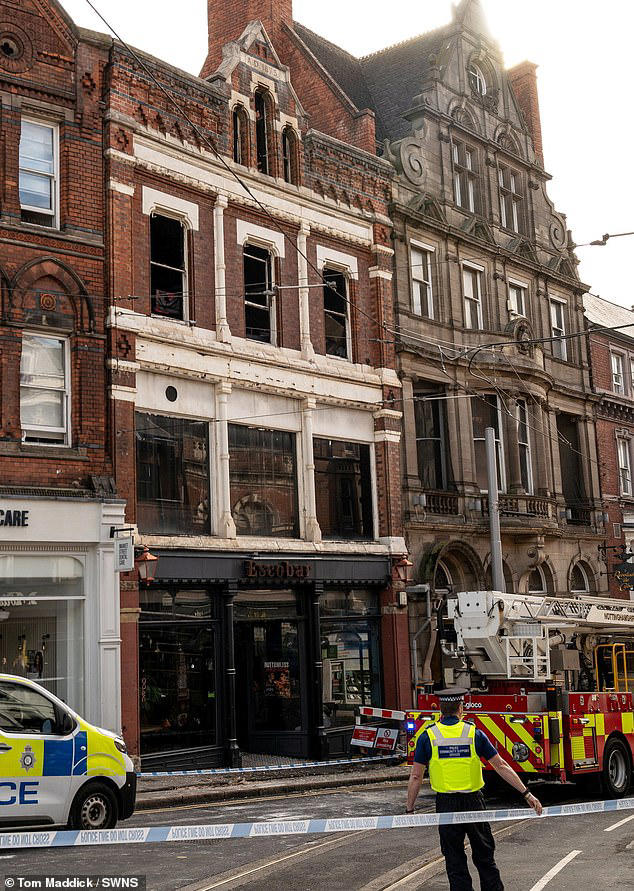 Fire rips through building in Nottingham city centre: Two boys arrested ...