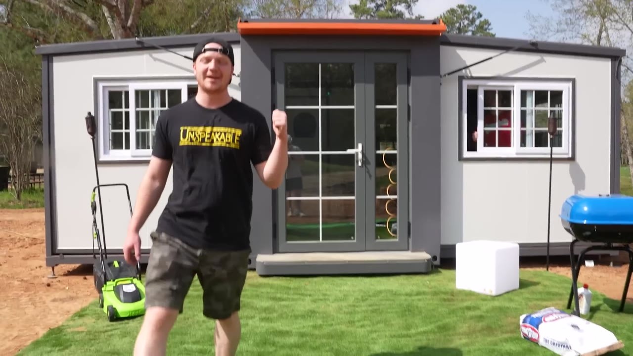He bought a house from Amazon - so he had to put it through tests