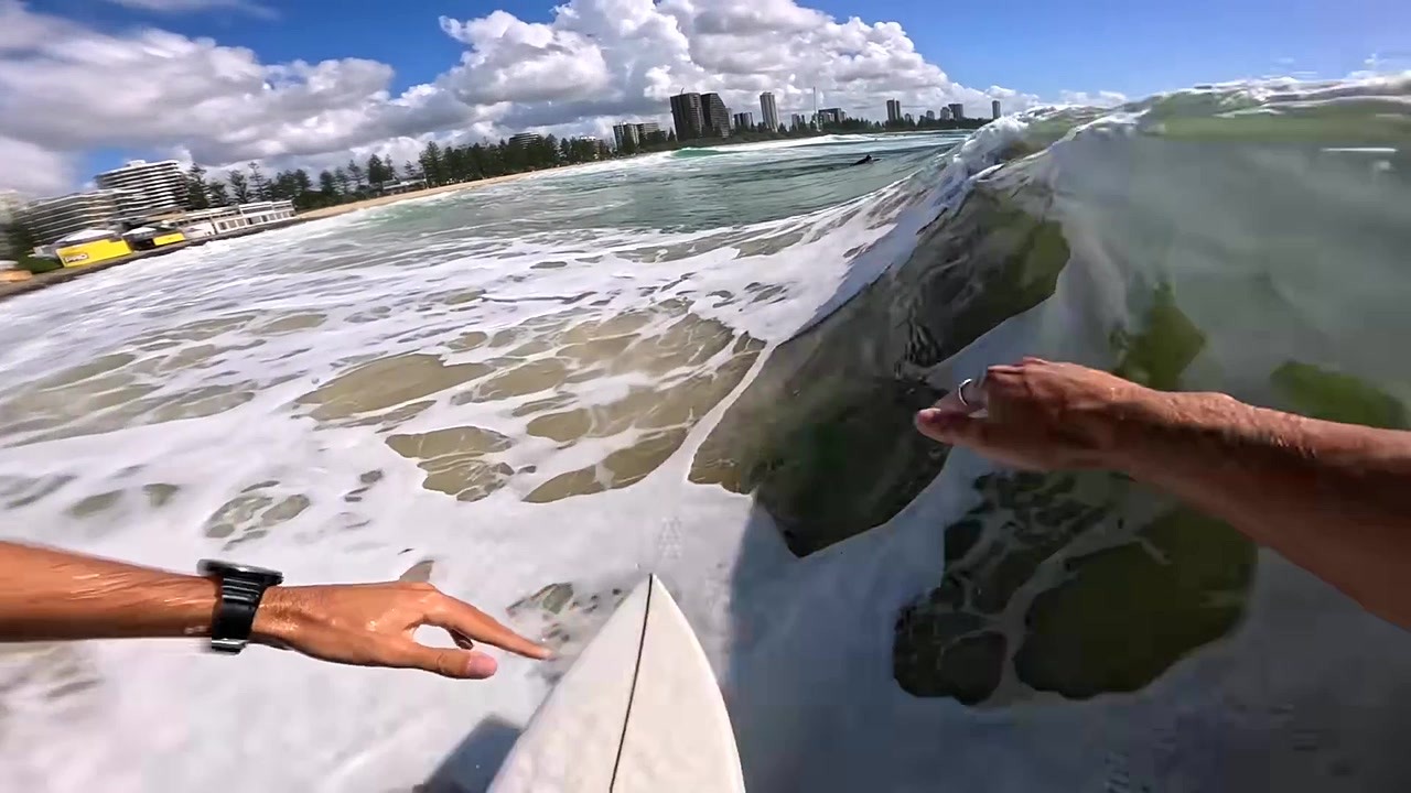 He surfed Burleigh during the Gold Coast Pro and got it all on POV
