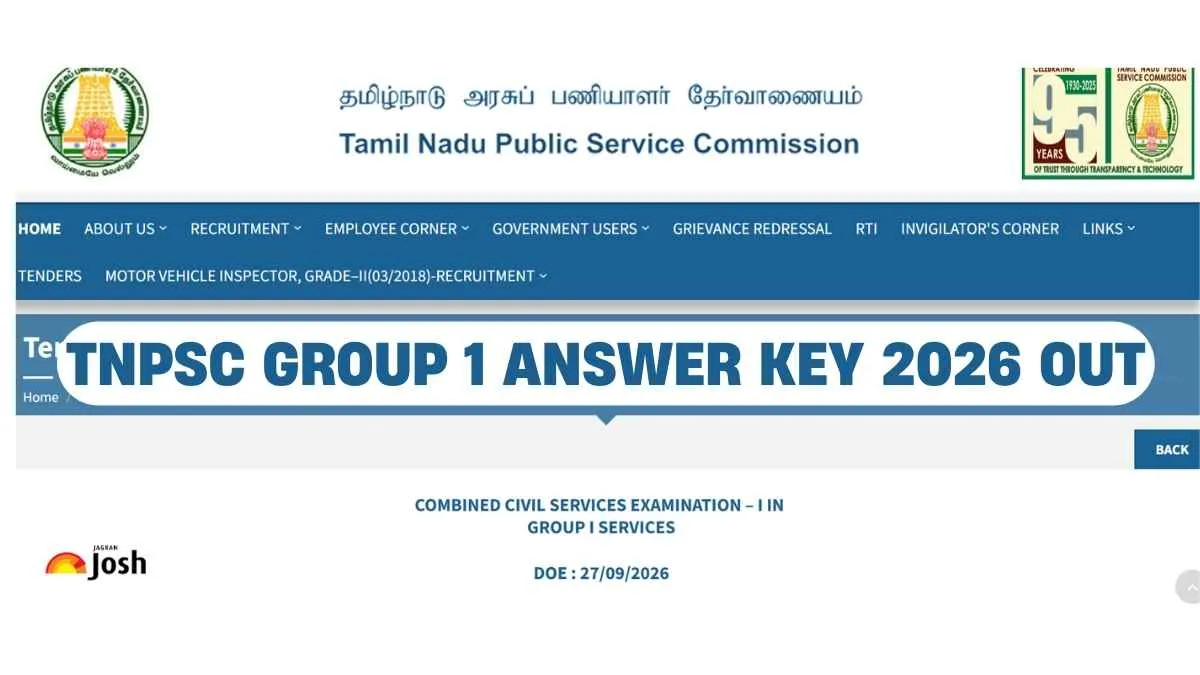 TNPSC Group 1 answer key 2026 released: Download prelims provisional ...