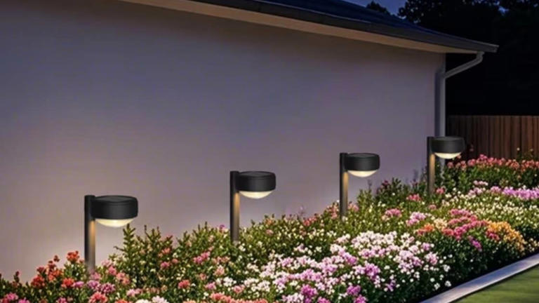 Walmart's $8 solar dome path lights are sleek, modern, and bright