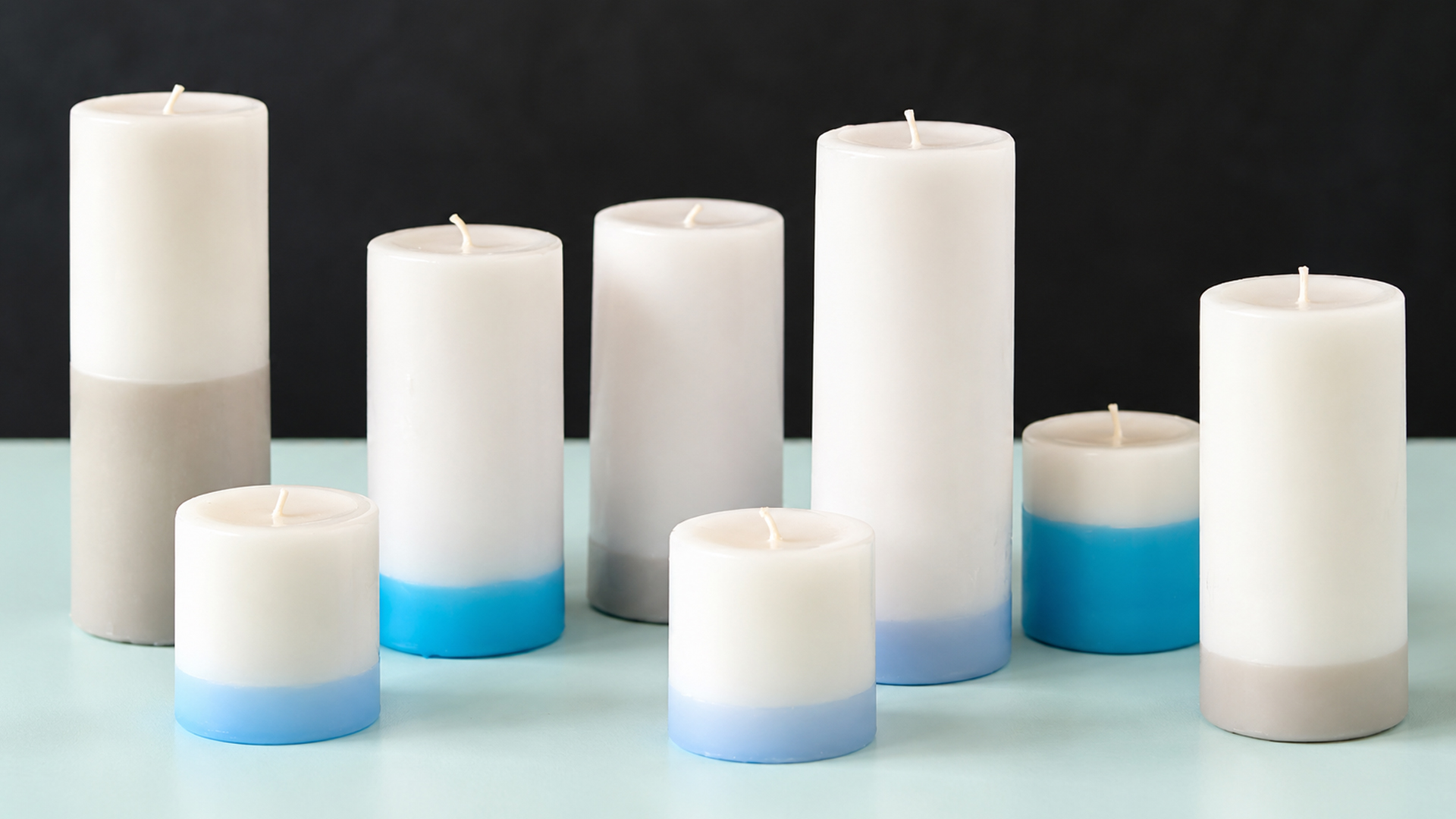 DIY dip dyed candles tutorial with beeswax and crayons