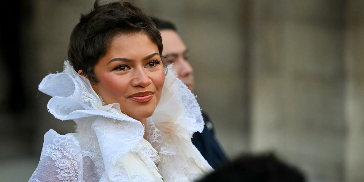 Zendaya rewears a custom Louis Vuitton bolero from 'The Odyssey' press ...