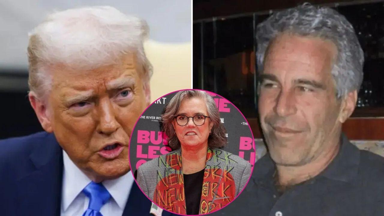 Rosie O'Donnell visits Trump-Epstein files mobile library containing ...