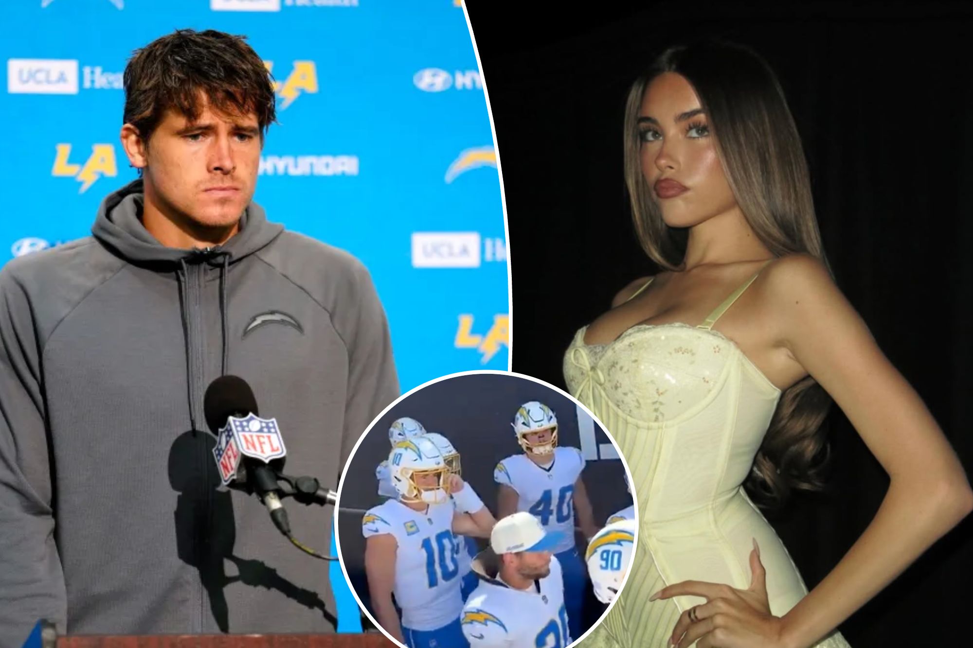 Justin Herbert catches brutal Chargers fan roast over Madison Beer's beauty