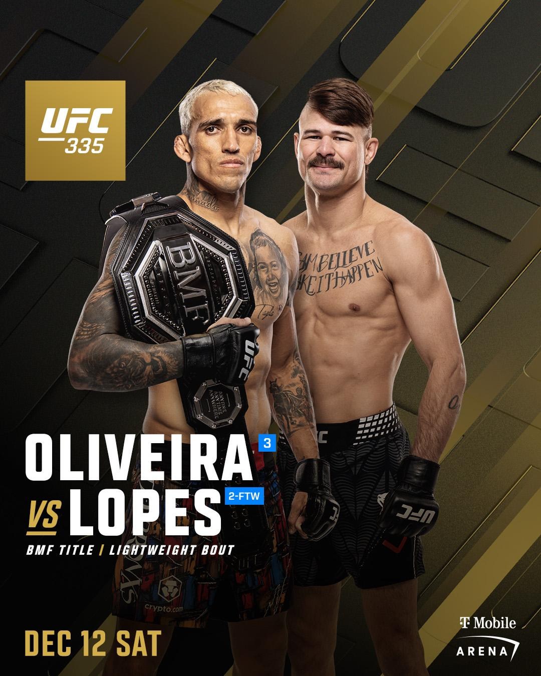 Latest UFC 335 fight card, start time, date and location | Oliveira vs ...