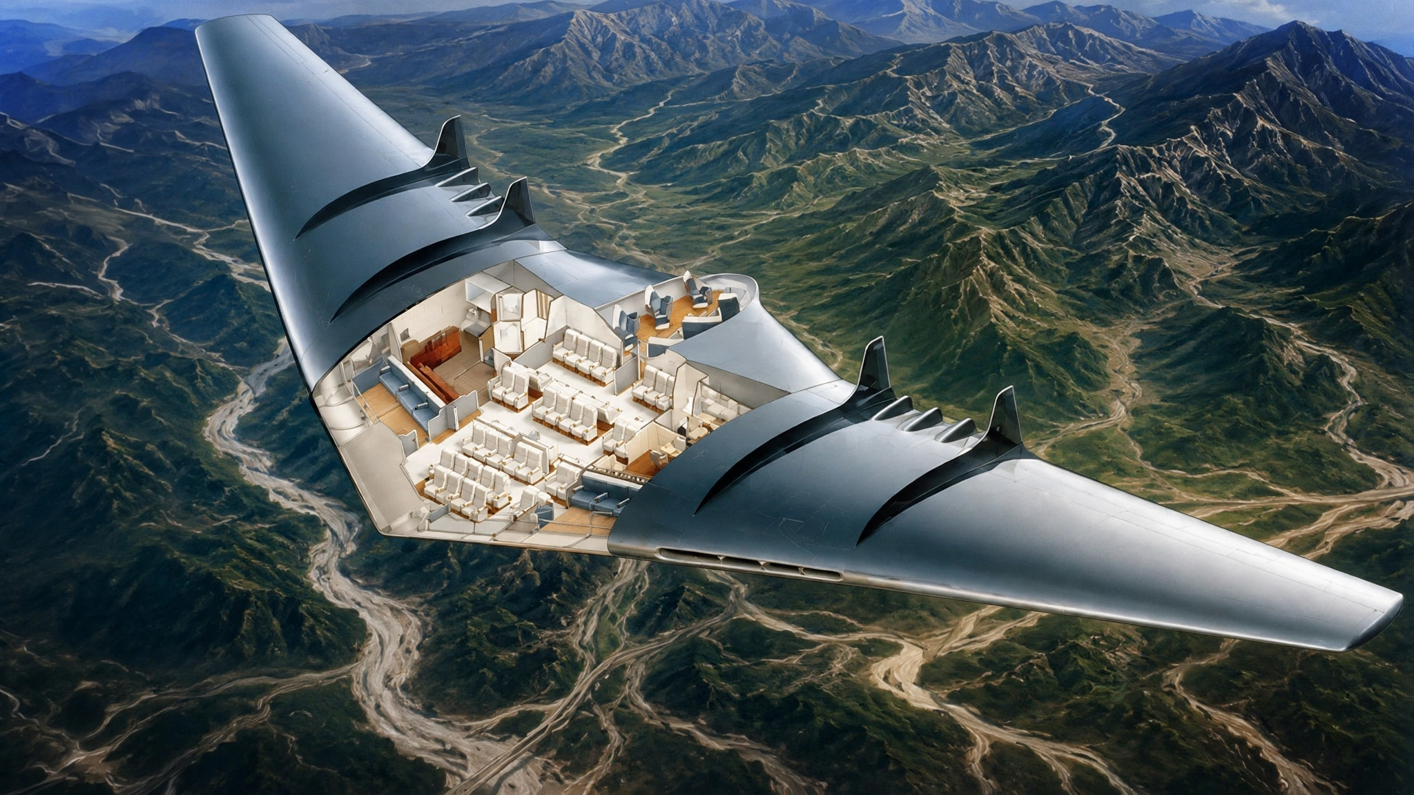 New York to Los Angeles in 4 hours - Northrop's flying wing airliner