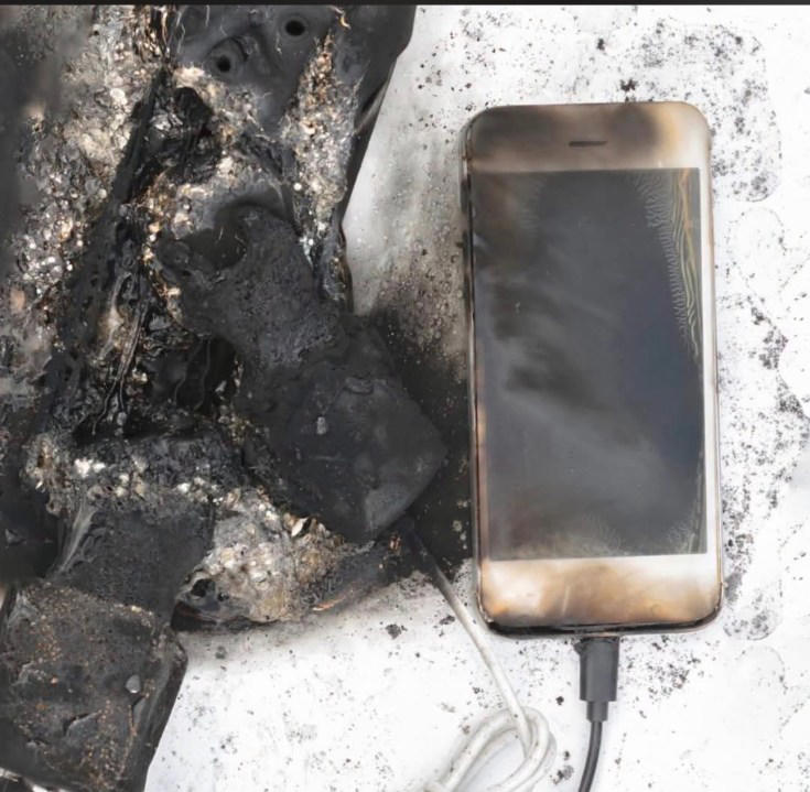 Fire-damaged phone sparks warning from Nevada firefighters
