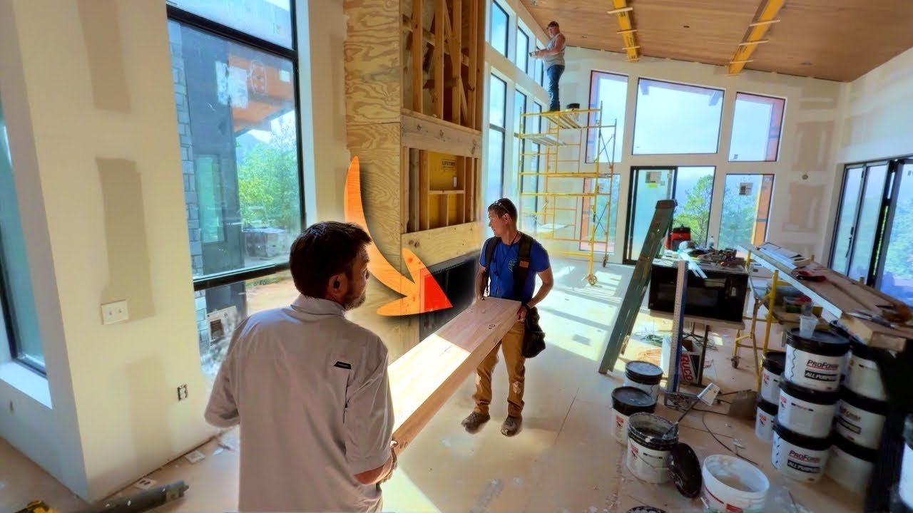 Construction of a mega modern home P106