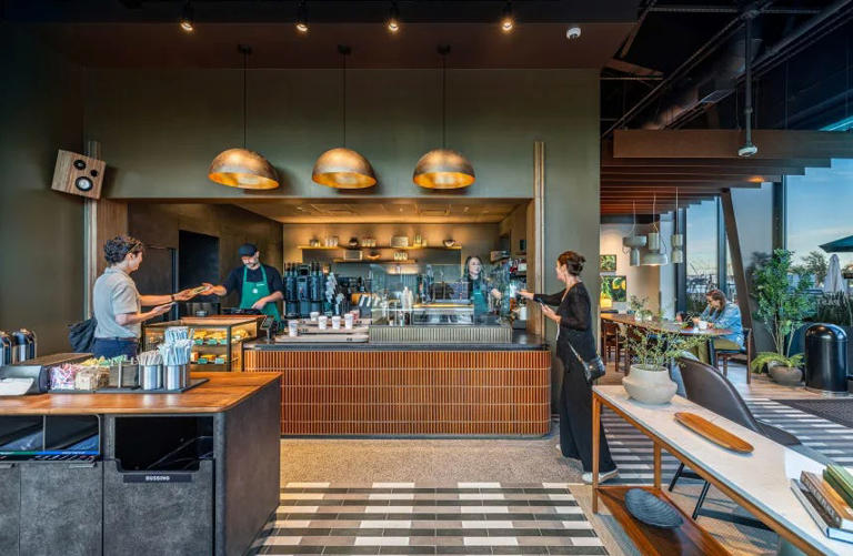 Starbucks’ new smaller cafes are open in 6 spots, seats included