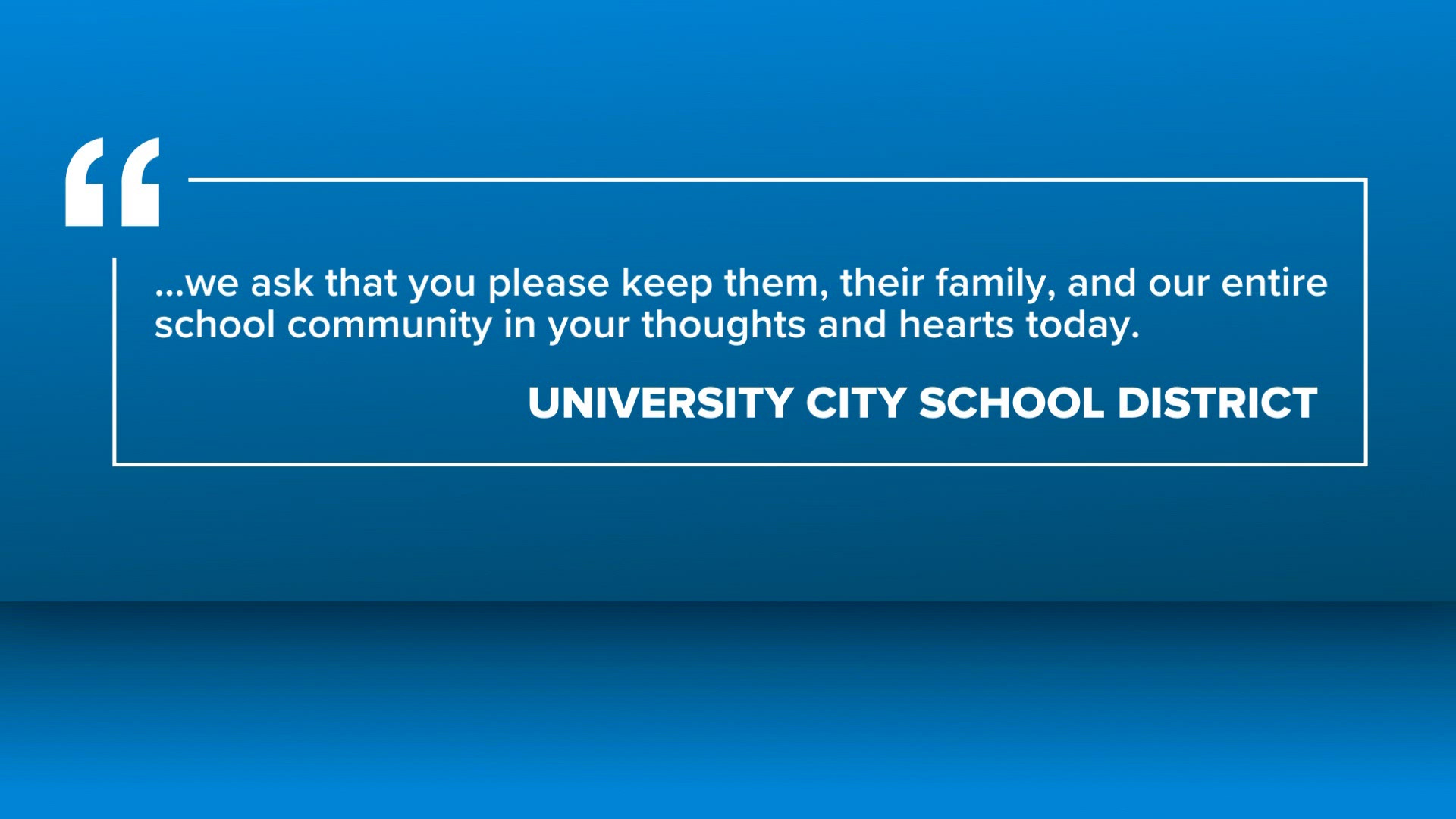 University City High School student accidentally injured by scissors