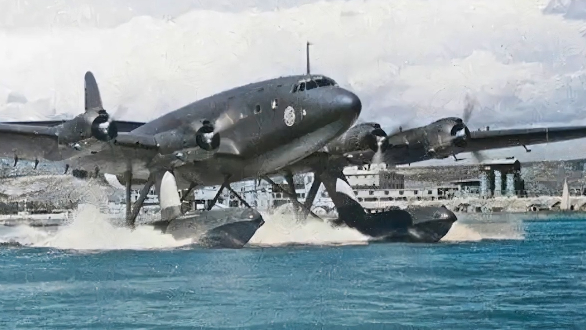 75,000 pounds in 6-foot waves: The CANT Z.511 took off again