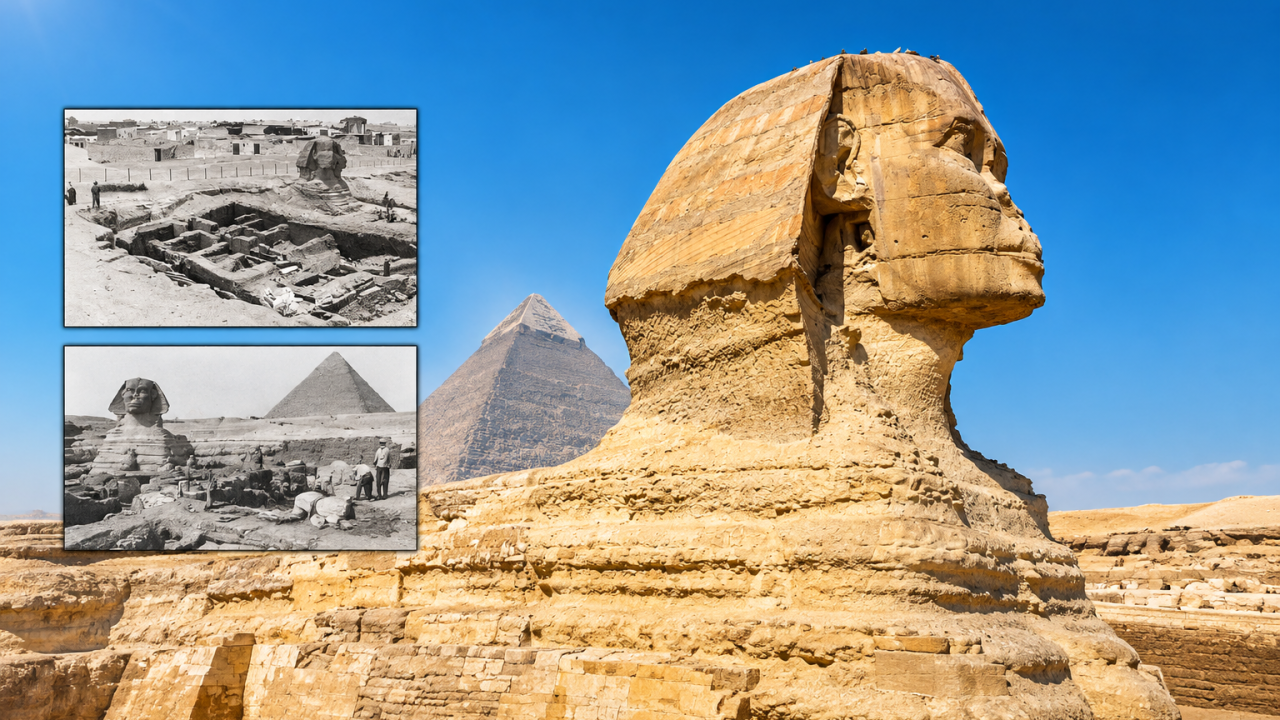 Five Sphinx temples existed but two were demolished without record